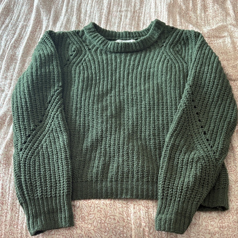 Francesca's Collections Forest Green Knit Sweater